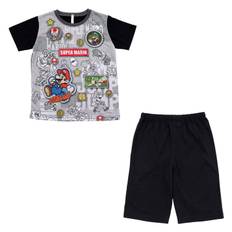 Pajamas Super Mario Luigi Yoshi Bowser Nintendo Switch Goods Short Sleeve Pajamas Cotton Blend Pajama Set Boys Pajamas Shorts Pajamas Boys Game svart