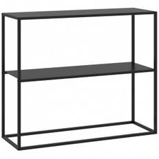 Konsolbord 2 Plan Metall Svart 90 x 30 x 75 cm