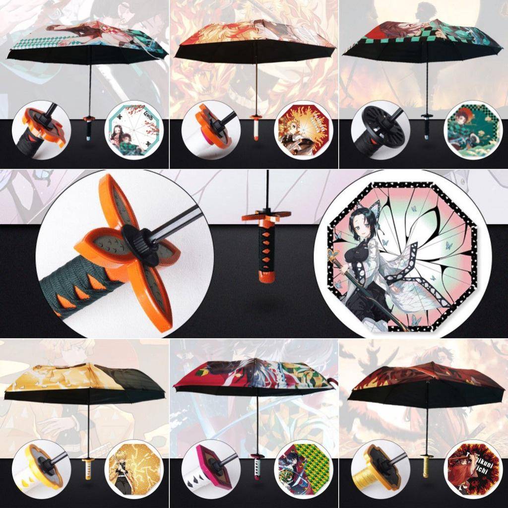 Anime Slayer Demon Cosplay Tomioka Tanjirou Zenitsu Paraply Skydda Sol Regn cm