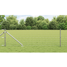 vidaXL Eurohegn med 13 spidsposter 0,6 x 50 m i galvaniseret stål