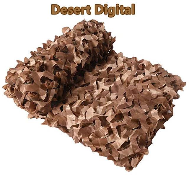 Military camouflage net hunting camouflage net garden gazebo net car awning white green black jungle desert color - Desert Digital / 3x3m (3x3m)