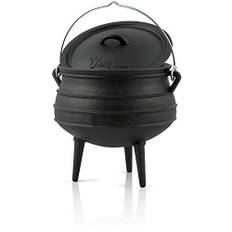BBQ-Toro Potjie l Gjutjärnskittel (Potjie #3 (ca 8 liter), med fötter) Gjutjärnsgryta l Sydafrikansk gjutjärnsgryta