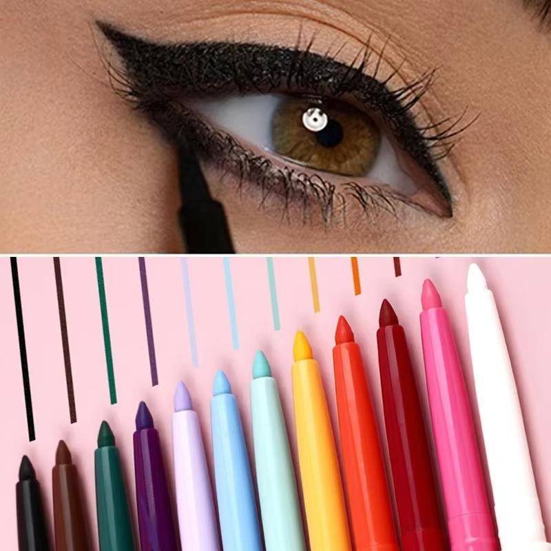 Monokrom Matt Gel Eyeliner Mjuk Smidig Rik Färg Eyeliner Vattentät Långvarig Multifunktionell Ögonskugga Eyeliner Smink