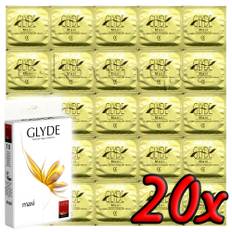 Glyde Maxi - Premium Vegan Condoms 20 pack - genomskinlig