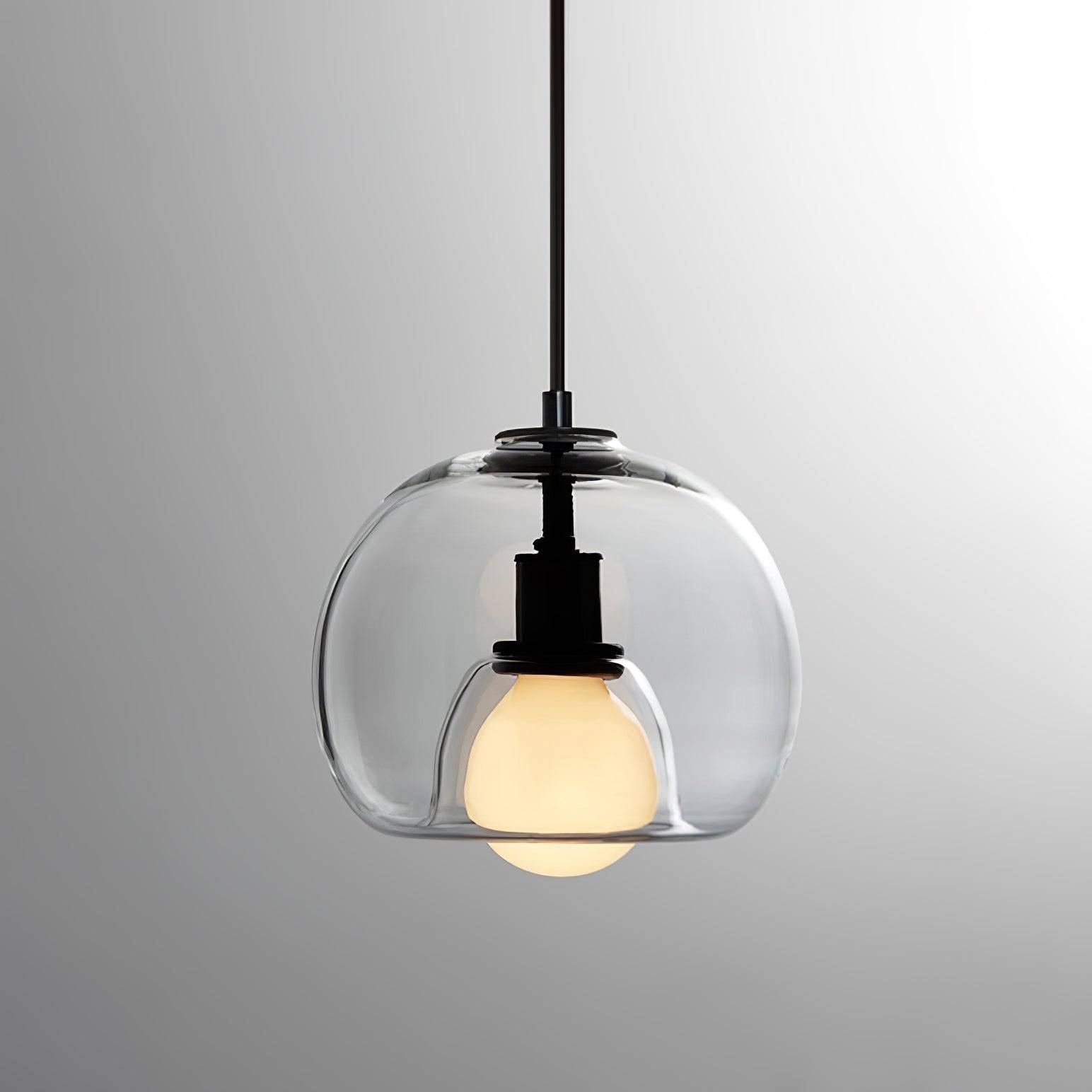 ÉclatPure Taklampa - Minimalistisk LED Taklampa för Stilsäkra Utrymmen - Genomskinlig / 25 cm