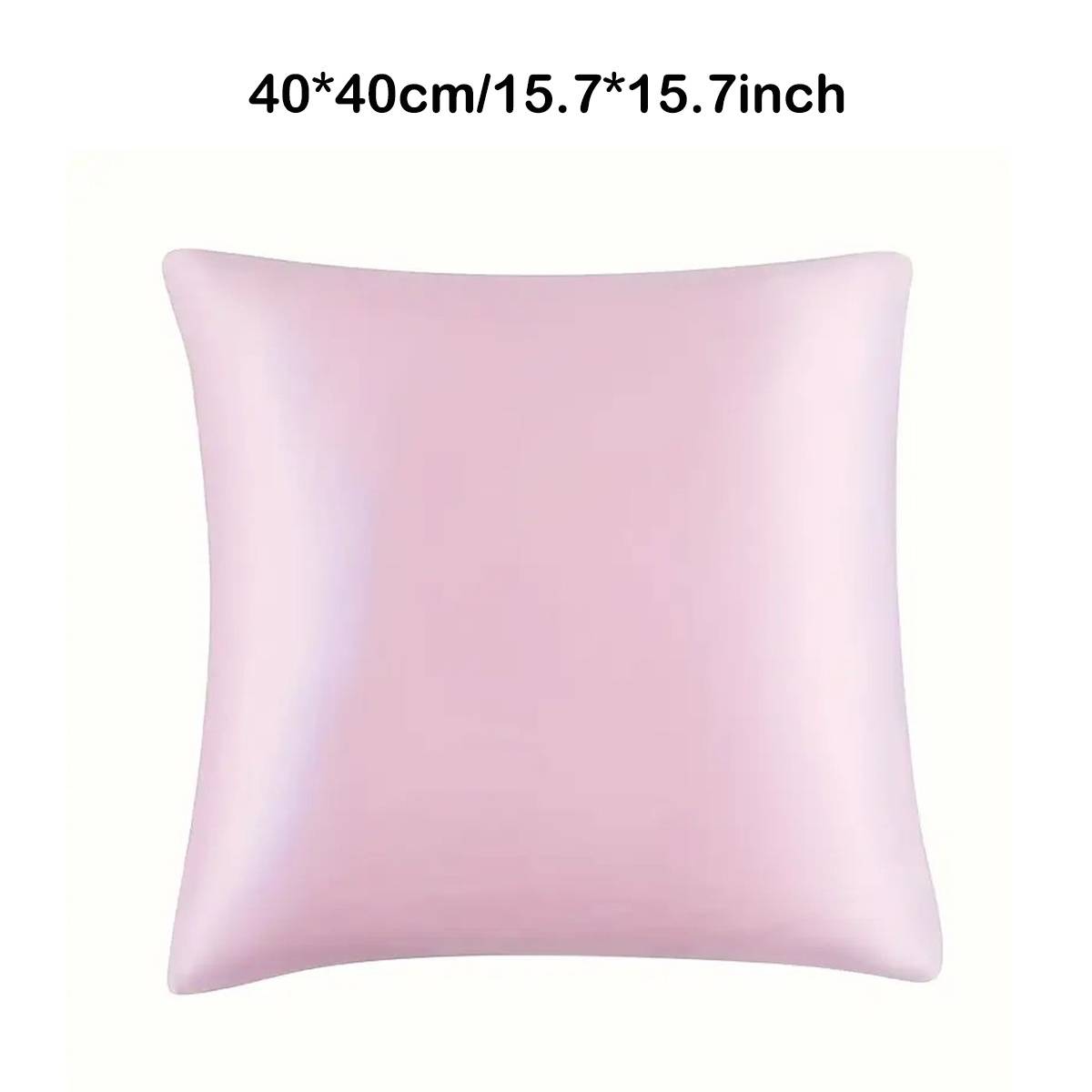 TEMU Satin Square Pillowcase Cushion Cover, 40*40cm, Soft And Smooth Satin Fabric Texture, 1pc Comfortable Pillowcase, Wrinkle-resistant, Suitable For Sofa And Bed, Christmas/new Year Decoration