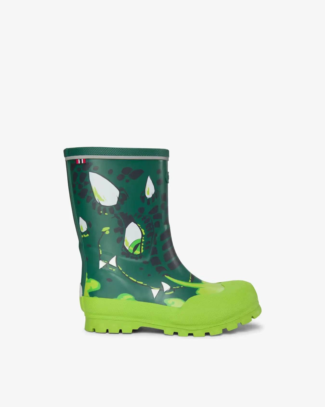 Viking Jolly Print Rubber Boots Gummistøvler Børn - Bottle Green/Multi - Bottle Green/Multi / 24
