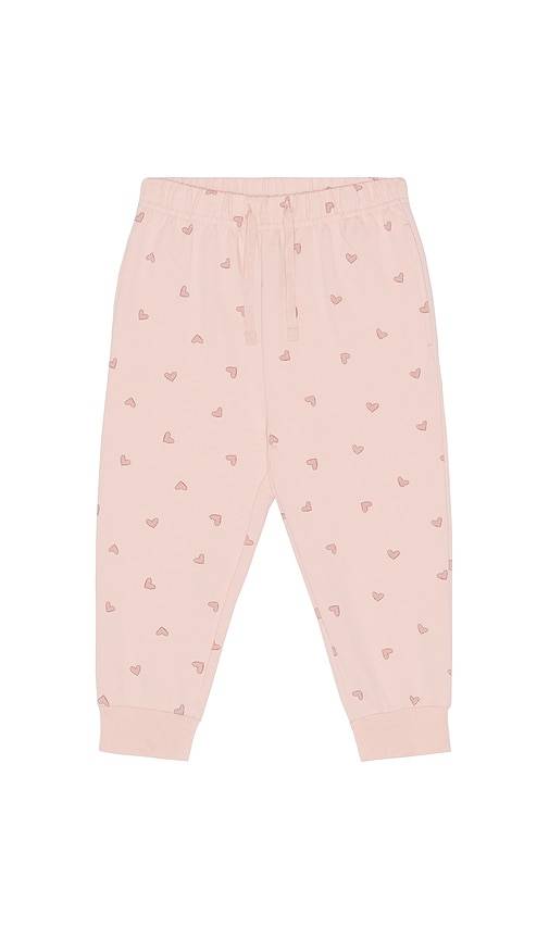 QUINCY MAE Kids Relaxed Sweatpant in Pink. Size 2-3Y. Also in 12-18M, 18-24M, 4-5Y.
