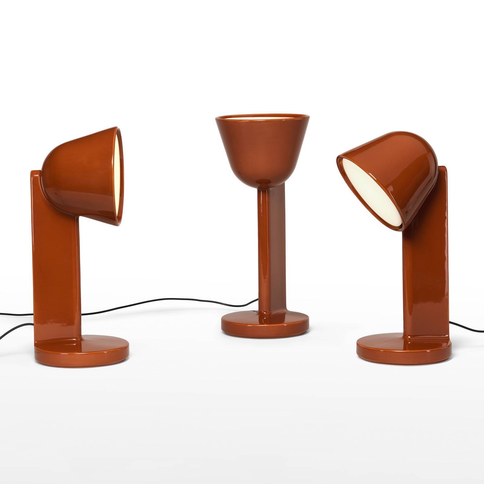 FLOS Design bordslampa Céramique Side, dimbar, Röd, Vardagsrum / matsal, Keramik, Design, Bordslampa