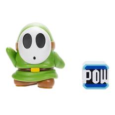 Super Mario Figur - 6 cm - Green Shy Guy - Super Mario - One Size - Leksaksfigur