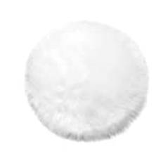 Teppich Wölkchen Fårskinnsmattor Fuskpäls Mattor Imitation - Vardagsrum Sovrum Fluffig Matta - Tvättbar Pälsmatta, Sittdyna, Dekorativ Päls Till Stol, Soffa, Säng - Vit - 120 cm Runt