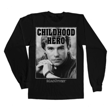 Macgyver - Childhood Hero Long Sleeve Tee (Black,M)