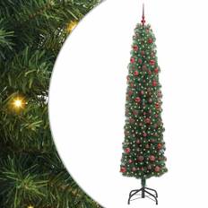 vidaXL Kunstigt juletræ med stativ Grøn 210 cm PVC og Stål og Plastik