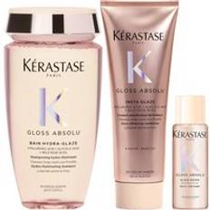 Kérastase Gloss Absolu Shampoo 250ml and Conditioner 250ml with Mini Deluxe Glaze Oil Drops 15ml