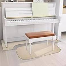 Qesjodfu Piano-skyddsmatta, ljudisolerande matta för piano, ljudisolerande, halkfri matta, ljudisolerande golvmatta, ljudisolerande filtar, 160 x 70 cm + 115 x 48 cm