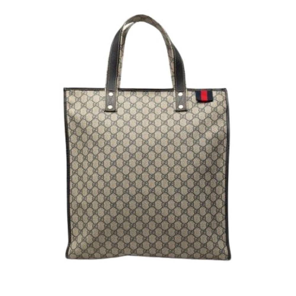 Gucci Vintage Pre-owned Shopper Tote - Vintage - Dame - Beige - ONE SIZE - Læder