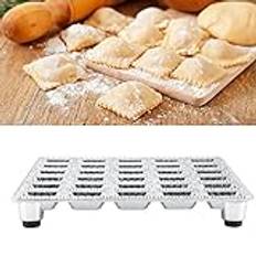 Ravioli Maker Dumplings Mold Pelmeni Maker, Russian Pelmeni Metal Mould, Pelmeni Meat Dumplings, Dumplings Maker Ravioli Cutter, 30-håls aluminium fyrkantig Ravioli Maker för perfekt fäste och form