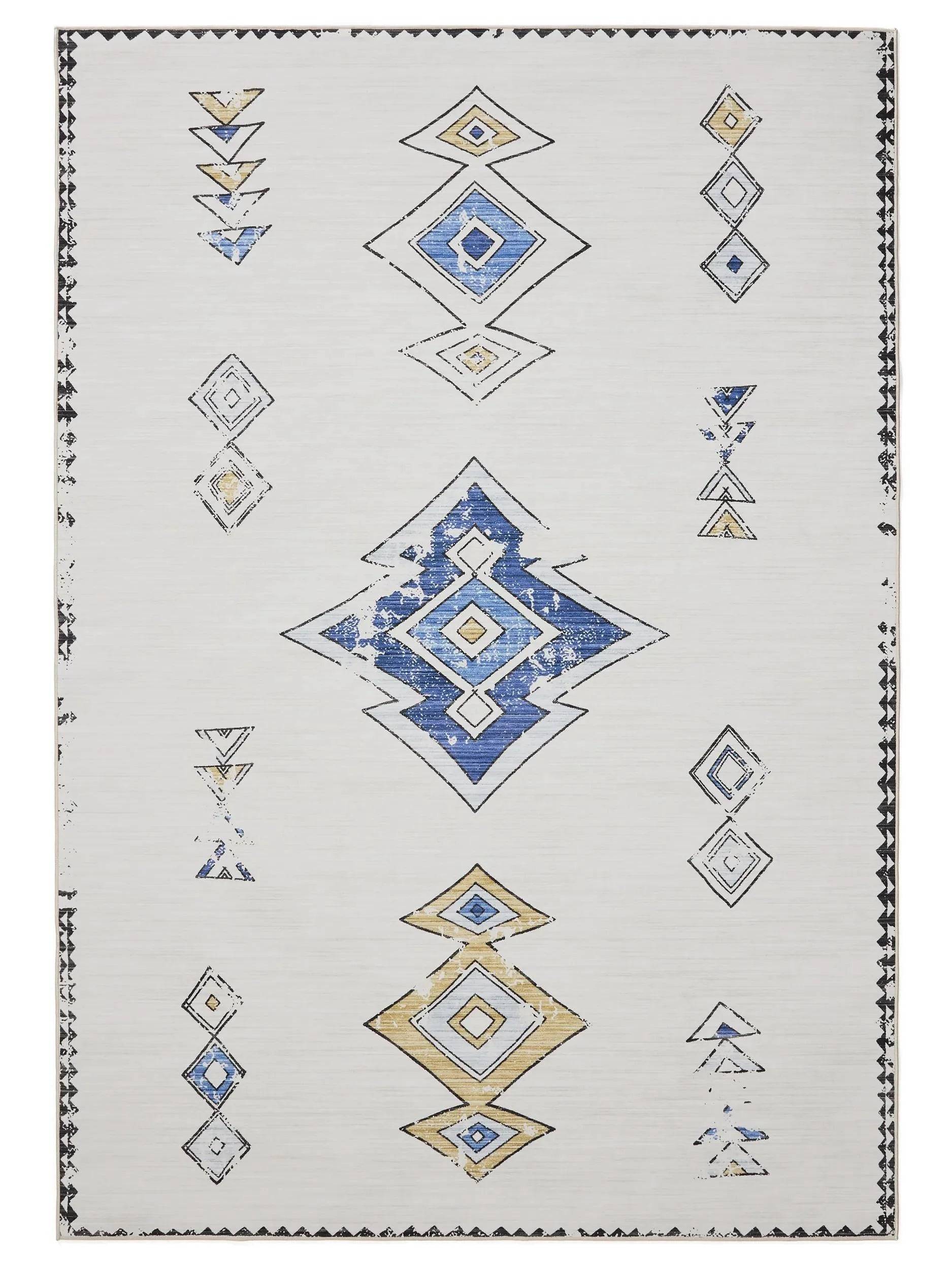 ATLAS Flerfarvet Beige Vaskbart Tæppe - Rektangulær / 60x120 cm / Beige