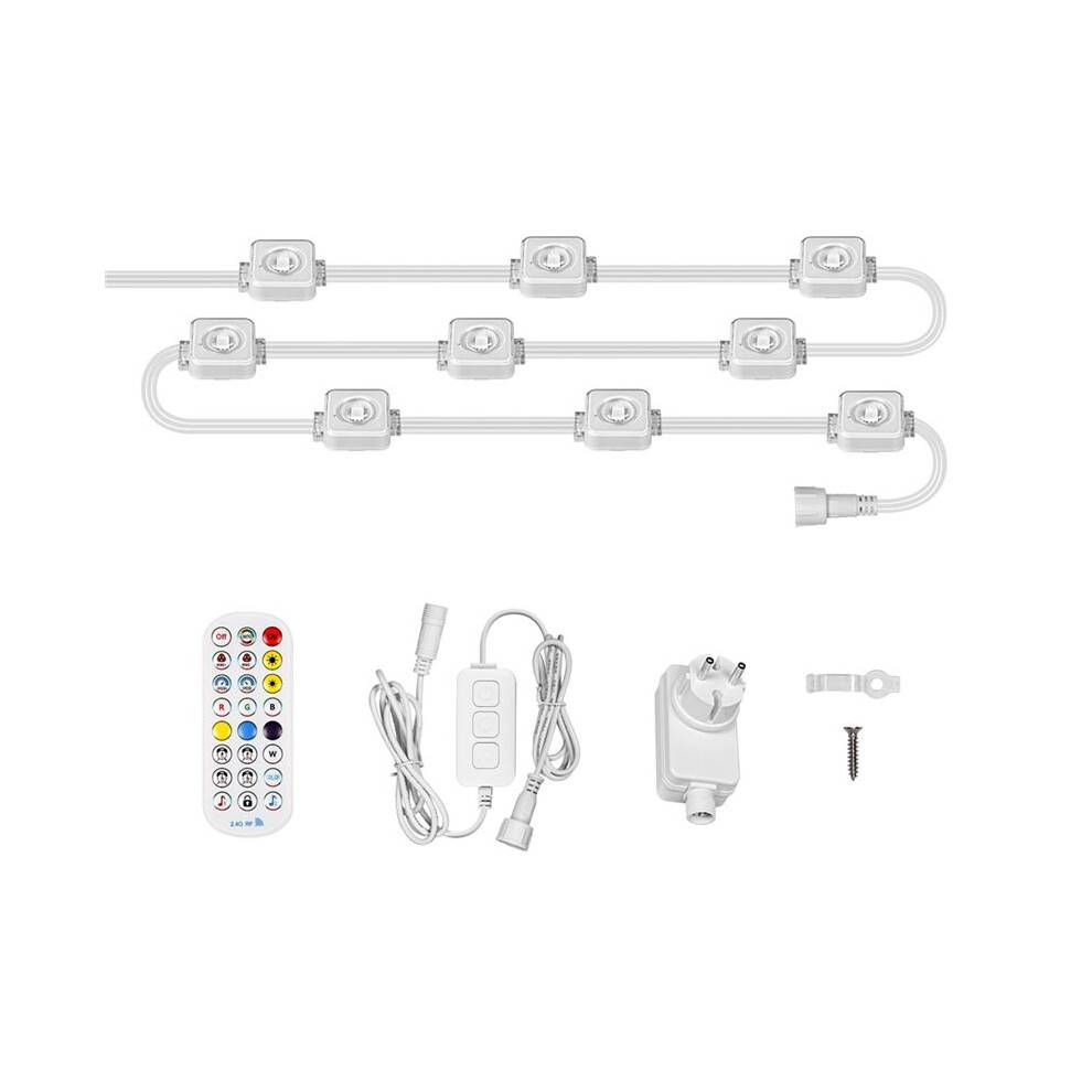 Tuya WiFi Eaves String LED Light Outdoor IP67 Waterproof RGB Color RF Remote Control for Alexa Home EU Plug