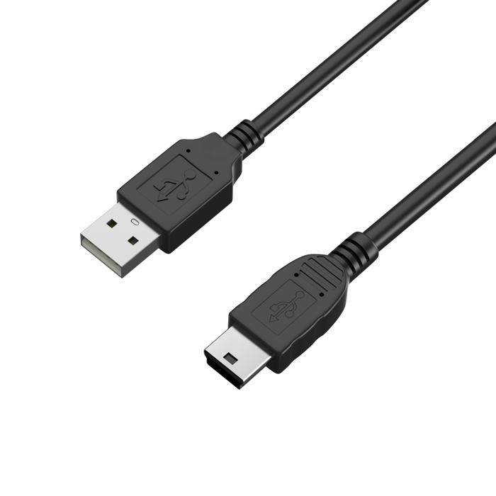 USB Cable - Phonillico - MINI USB/USB 2.0 - 1 Meter - Compatible Canon PowerShot SX50 HS/SX500 IS