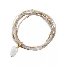 Armbånd – Nirmala – Moonstone m/guld fatning – 17 cm