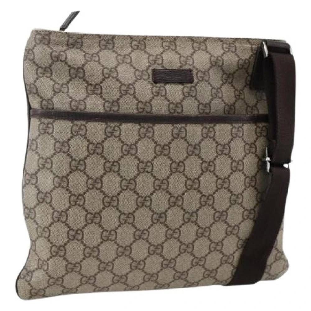 Gucci Vintage - Pre-owned Vintage GG Canvas Axelremsväska Vintage - Dam - ONE Size - Läder