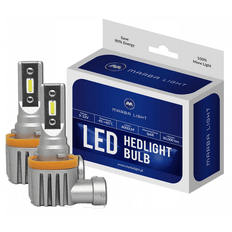 H8 / H11 CSP LED, CE E9 certifierade, 4000 LM 6000K CANBUS, 2 lampor