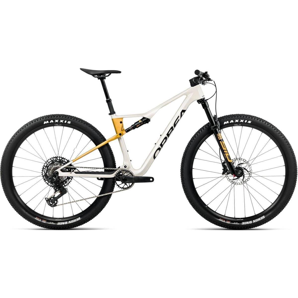 Heldämpad MTB Orbea Oiz M21 AXS S1000 Ivory White/Bumblebee Yellow (XL)