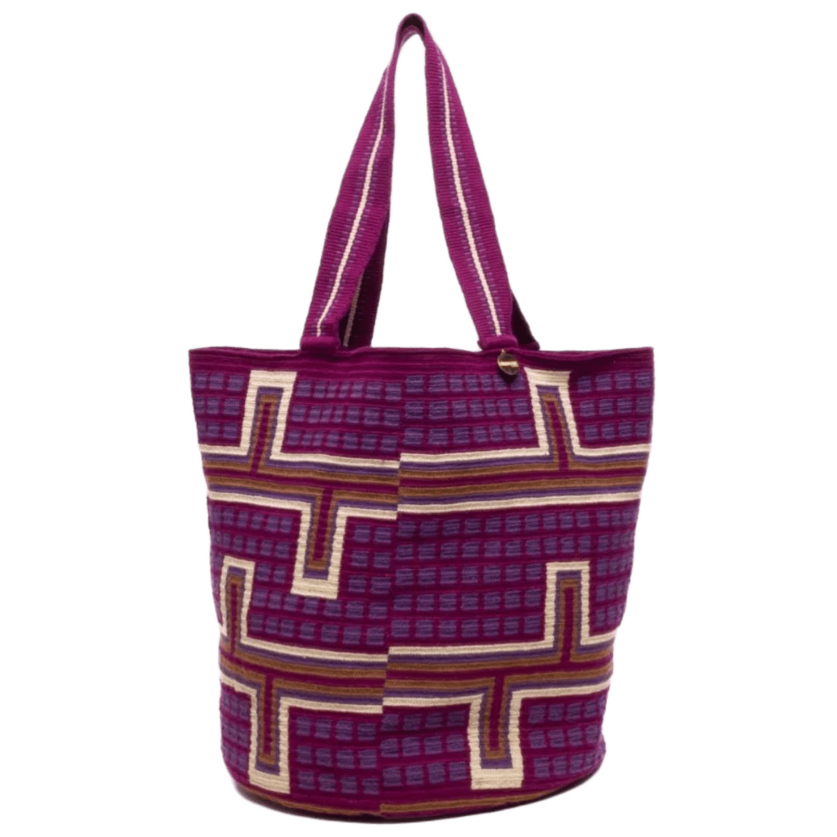 Tote Bag - SHARK - Burgundy & Beige #1