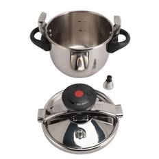 Stainless Steel Mini Pressure Cooker 3L 55KPA High Pressure Pot Compatible with Gas Induction L