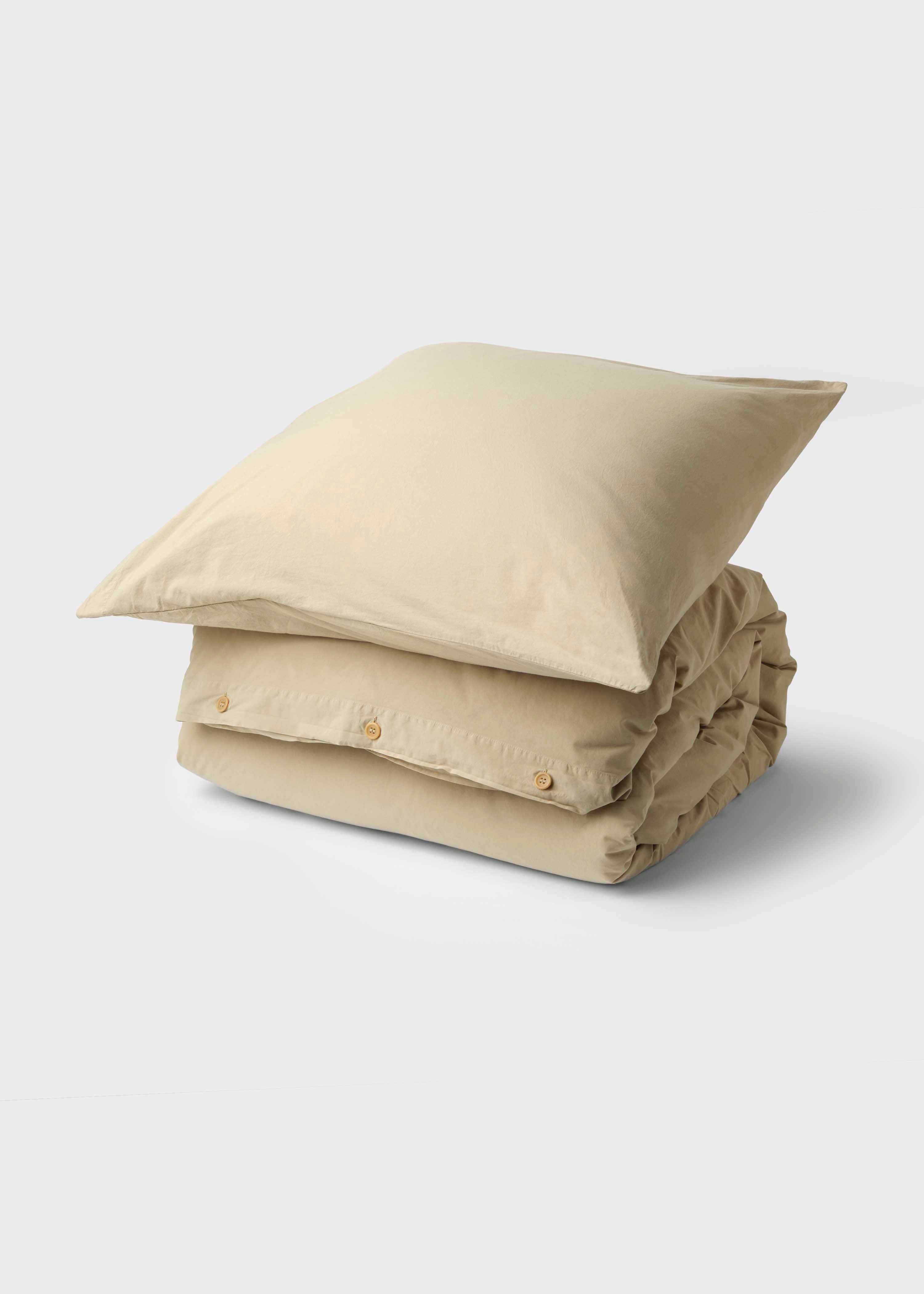 Bed set - Plain - 140 x 200 + 60 x 70 - Sand
