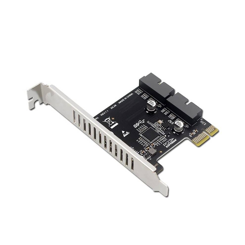 1 Pc PH62 Desktop PCI-E to USB 3.0 Expansion Card Front Panel 19/20-Pin Interface Cable, PCI-E to USB 3.0 Expansion Card