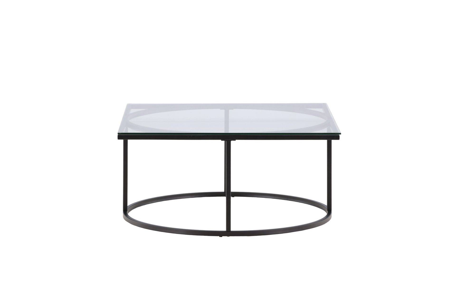 Furniture Fashion Skanör Soffbord 90x90x42 cm - Svart Metall