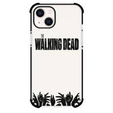 The Walking Dead Phone Case For iPhone Samsung Galaxy Pixel OnePlus Vivo Xiaomi Asus Sony Motorola Nokia - The Walking Dead Black Retro Logo And Zombi Hands On Beige Background