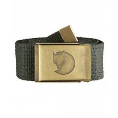 Canvas Brass Belt - Mountain Grey