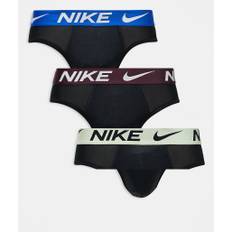 Nike - Dri-FIT Essential Microfibre - Sorte hipster-underbukser med linning i kontrastfarve i pakke med 3 par