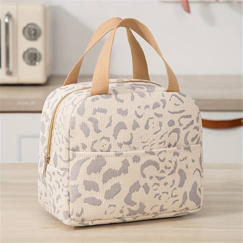 TEMU New Fashionable Large-capacity Ink Wash Pattern Insulated Bag For Work, School, Lunch Box Carrier, Outdoor Travel Cooler Bag, Picnic Bag, Lunch Bag, Non-food Contact