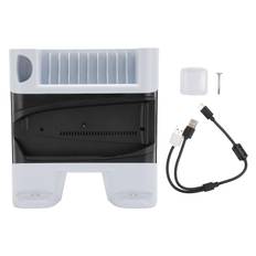 Game Console Cooling Stand Dual Controller Charger Cooling Station with 10 Game Disc 1 Remote Slots