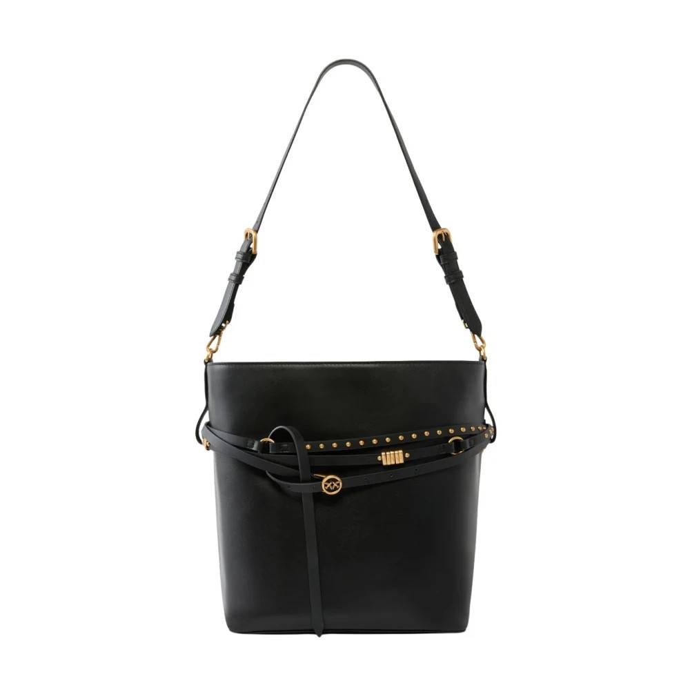 PINKO Belt Classic Bucket Bag - Tasker - Dame - Sort - ONE SIZE - Uld