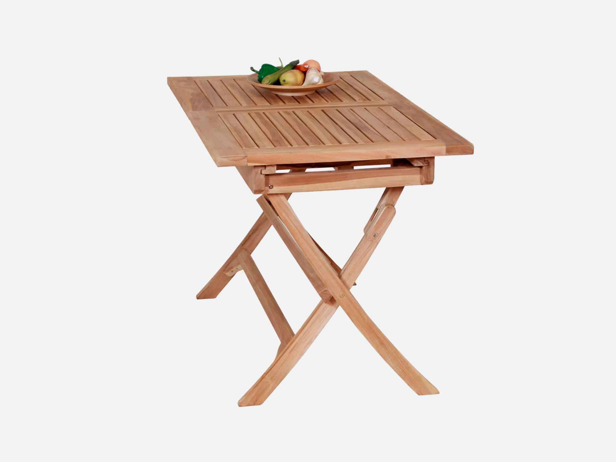 Teak foldebord 85x135 cm