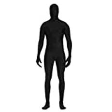 Faletony Original maskeraddräkt för män halloween svart andra hud spandex kroppsdräkt