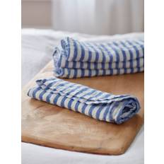 Secret Linen Store Secret Linen Store Cobalt Mid Stripe 100% Linen Napkins