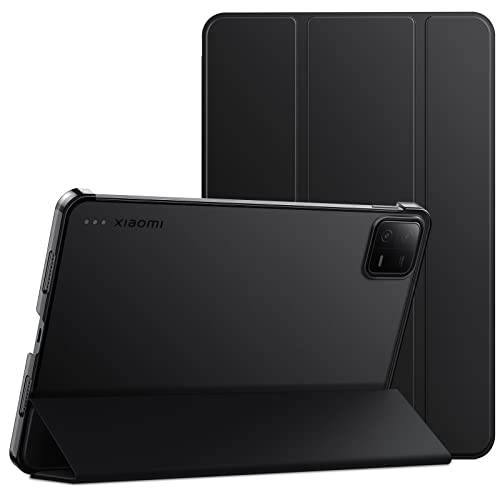 JETech Fodral för Xiaomi Mi Pad 6/6 Pro (11 Tums, 2023 Modeller, 6:e Generationen), Slim Stativ Hård Baksida Skal Case Automatisk Uppvakning/Sömn-Funktion (Svart)