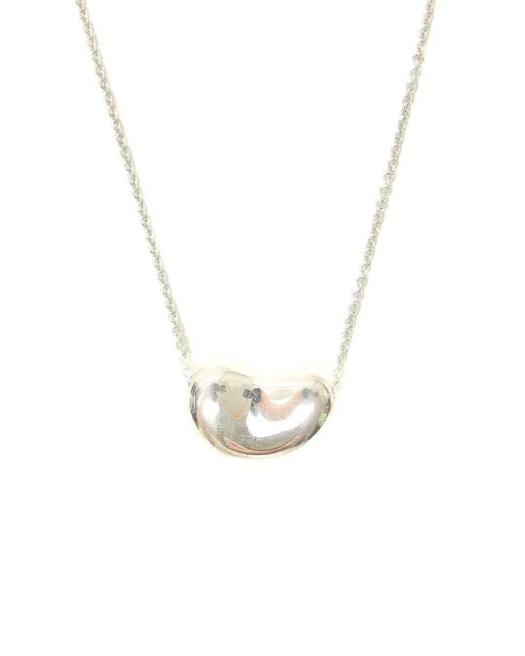 Tiffany & Co Elsa Peretti Large Bean Necklace - Silver - One Size