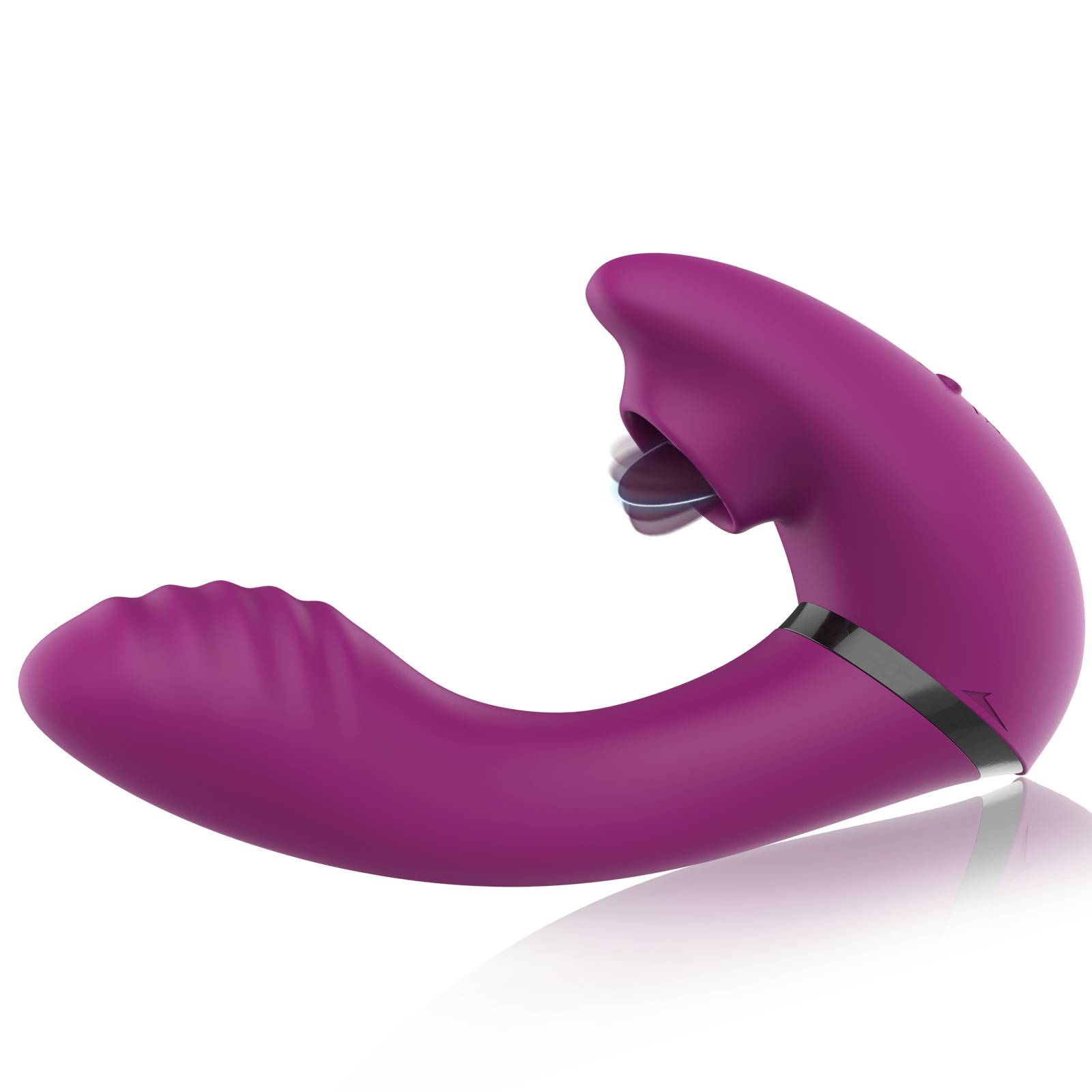 Paloqueth Dual G-Spot & Licking Tongue Vibrator Purple.
