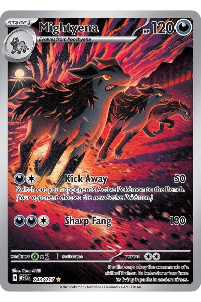 Pokémon Mightyena 243/217 Ascended Heroes - Pokemon kort - Pocket Monster.