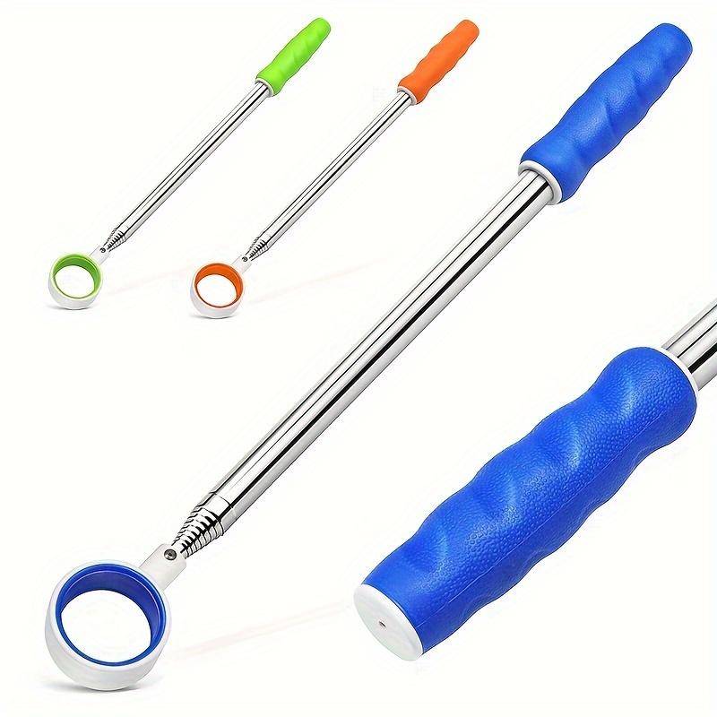 9FT Golfbollsplockare - Teleskopisk golfbollsplockare i rostfritt stål, med gummi Anti-halk-handtag grön