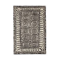 Nanimarquina - Black on white Estambul 170x240 - Ullmattor - Javier Mariscal - Svart,Vit