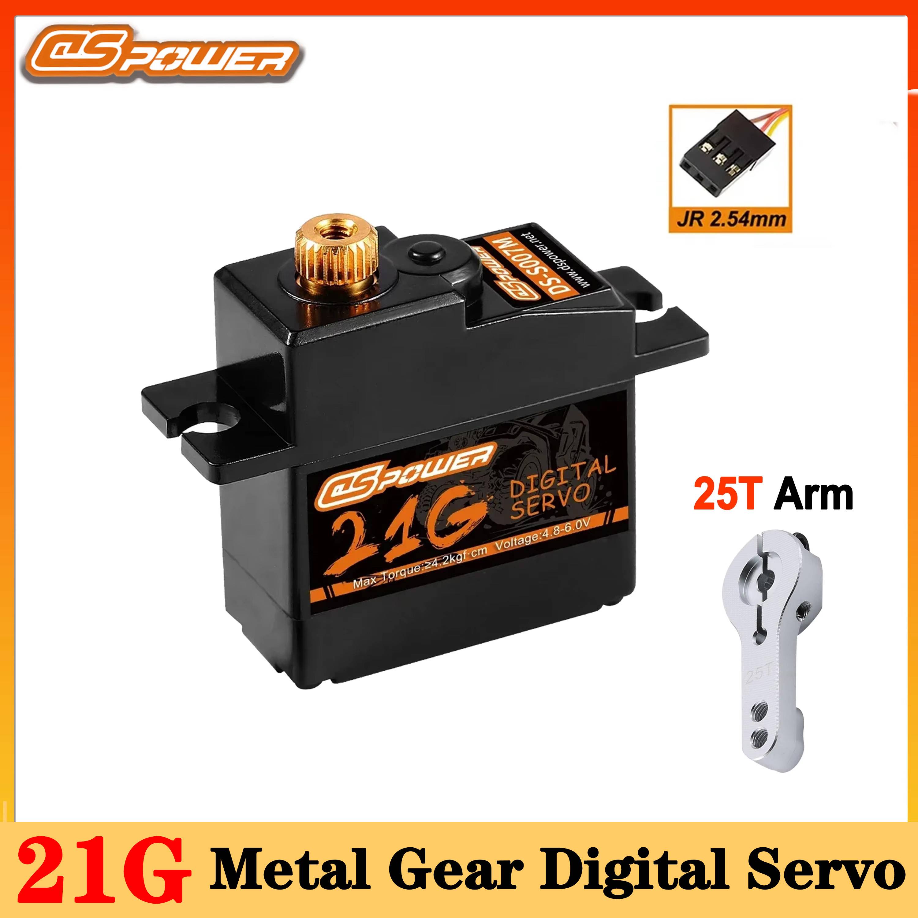 DSPOWER 21G Metal Gear Waterproof Micro Digital Servo 25T Arm for RC Fixed-Wing Airplane Drone Plane Robot Car Wltoys Toy Parts