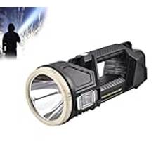 Mciluyaiio Superljus LED-ficklampa med lång räckvidd, 100 000 lumen, vattentät, soldriven, modern design, camping
